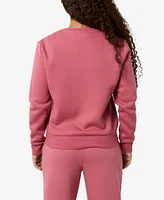 True Religion Women's Crystal Logo Classic Crew Neck Sweatshirt