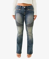 True Religion Women's Moto Becca Low Rise Bootcut Jeans