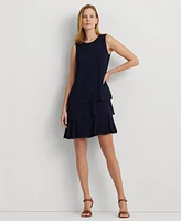 Lauren Ralph Women's Crinkle Georgette Shift Dress