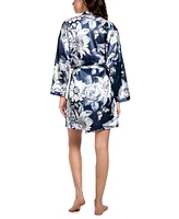Linea Donatella Women's Flying Garden Satin Wrap Robe