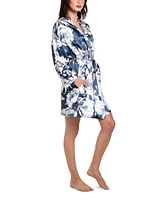 Linea Donatella Women's Flying Garden Satin Wrap Robe