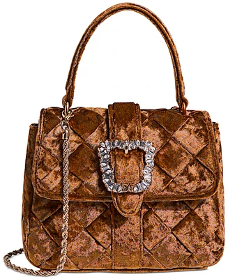 Sam Edelman Brit Top Handle Small Velvet Crossbody