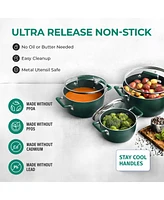 Granitestone 6-Piece Nonstick Nesting Stock Pots Set