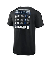 Fanatics Men's Black Los Angeles Dodgers 2024 World Series Champions Schedule T-Shirt