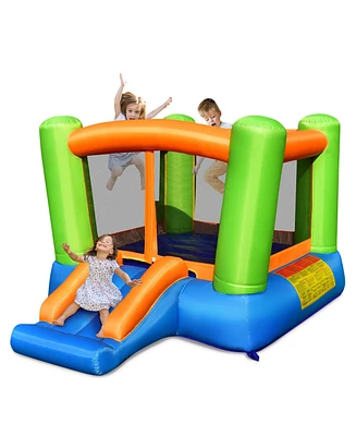 Gymax Inflatable Bounce House Kids Jumping Playhouse Indoor & Outdoor Without Blower