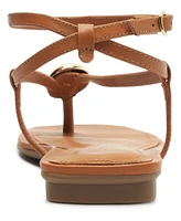 Arezzo Women's Zuri Square Toe Flat Sandals