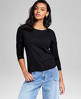 And Now This Women's Boat-Neck Layering Long-Sleeve Top, Exclusively at Macy's