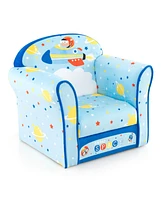 Gouun Toddlers Sofa Chair with Velvet Fabric Cover High Density Sponge Filling