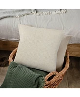 Ihi Home Madera Cross Weave Pillow, 22"x 22"