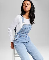 And Now This Women's Straight-Leg Denim Overalls, Exclusively at Macy's