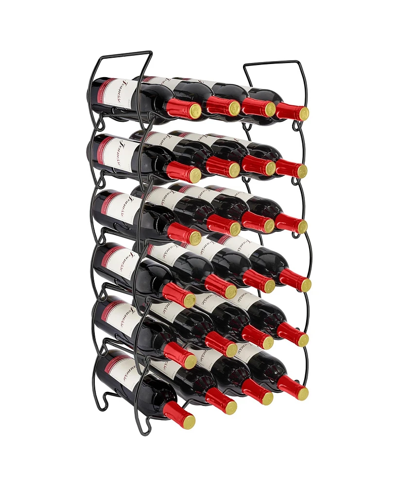 Sorbus 6-Tier Stackable Wine Rack - Perfect for Bar, Wine Cellar, Basement, Cabinet, Pantry, etc