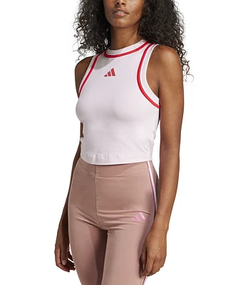 adidas Women's Essentials Color Pop Cotton Cropped Tank