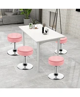 Gouun Adjustable 360° Swivel Storage Vanity Stool with Removable Tray