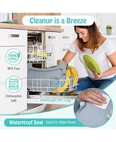 Gouun 4-in-1 Convertible Baby High Chair with Removable Double Tray