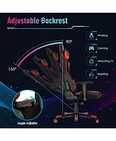 Gouun Gaming Chair Adjustable Swivel Computer Chair with Dynamic Led Lights