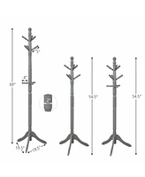 Gouun Entryway Height Adjustable Coat Stand with 9 Hooks