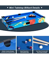 Inolait 27in Mini Pool Table Set, Tabletop Portable Billiards Game