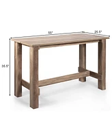 Gouun Multifunctional Counter Height Dining Table for Dining Room and Kitchen