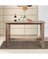 Gouun Multifunctional Counter Height Dining Table for Dining Room and Kitchen