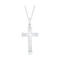 Simona Sterling Silver Designed Cross Neckalce