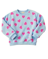 Kate Mack Little Girls Hearts Flare Sweatshirt and Jogger, 2-Piece Set