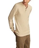 Lucky Brand Men's Shaker Ribbed Henley Sweater