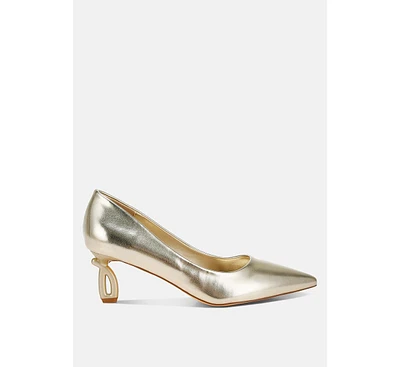 London Rag Tagetes Metallic Fantasy Heel Pumps