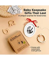 KeaBabies Bitsy Inkless Baby Hand and Footprint Kit, Two-sides Christmas Photo Ornaments, Personalized Keepsake Gifts