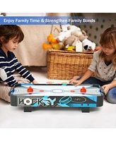 Inolait 34" Mini Tabletop Air Hockey Game with Electric Motor Fan, 2 Pushers and 2 Air Hockey Pucks