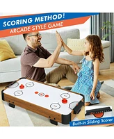 Sugift Table Top Air Hockey Table for Kids, 32in Mini Tabletop Air Hockey Game with Electric Motor Fan, 2 Pushers and 2 Air Hockey Pucks