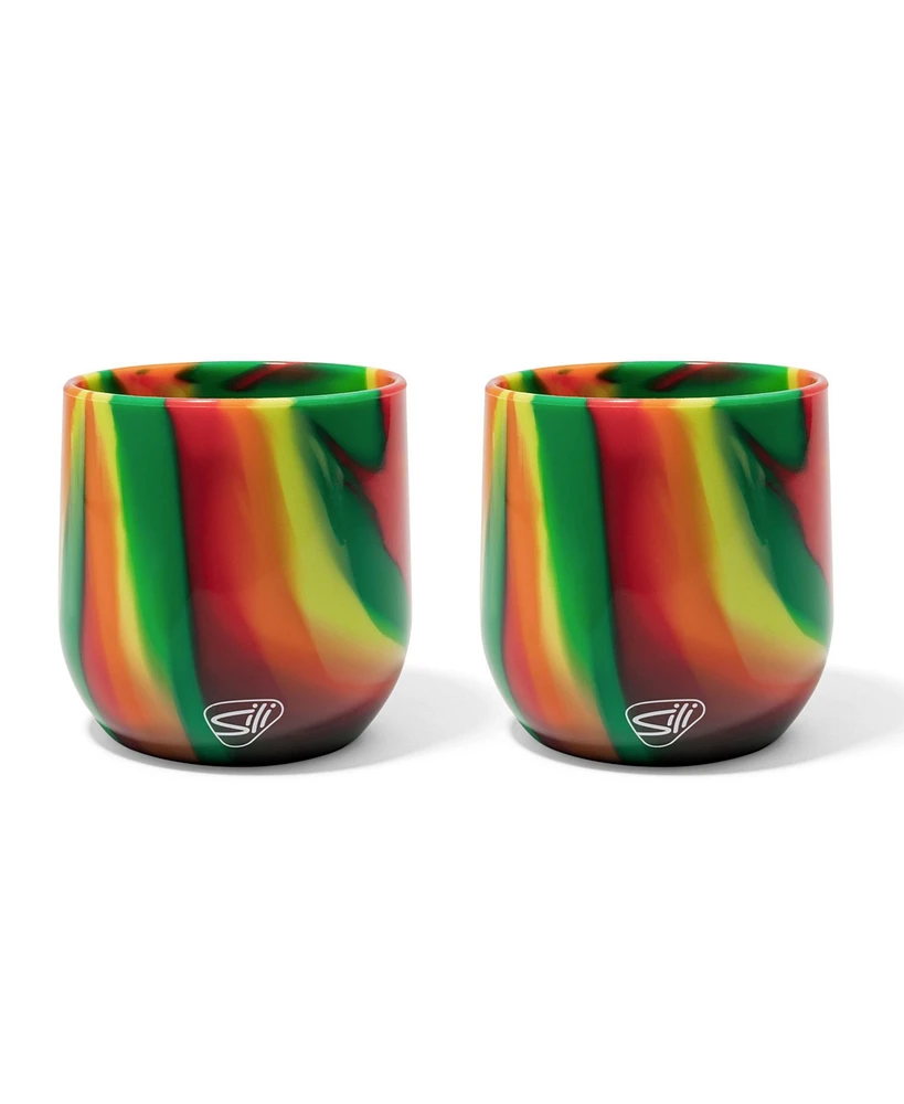 Stemless Wine Glasses 12oz: 2 pk - Hibiscus