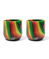 Stemless Wine Glasses 12oz: 2 pk - Hibiscus