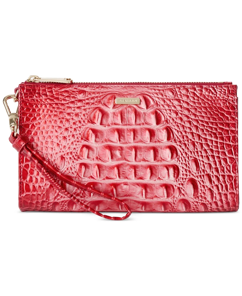 Brahmin Daisy Ombre Melbourne Embossed Leather Wristlet