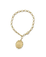 Bowood Lane Non-Tarnishing Gold Filled Chain with 14k Gold Filled Cross Charm Bracelet