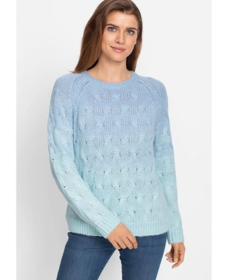 Olsen Women's Ombre Cable Knit Sweater