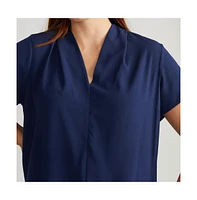 Universal Standard Plus Better-Than-Silk V-Neck Top