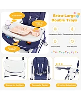 Gouun A-Shaped High Chair with 4 Lockable Wheels