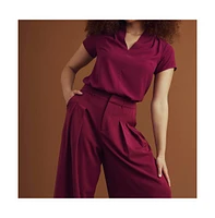 Universal Standard Plus Better-Than-Silk V-Neck Top