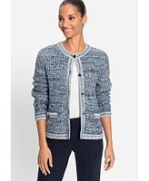 Olsen Women's Tweed Knit Cardigan