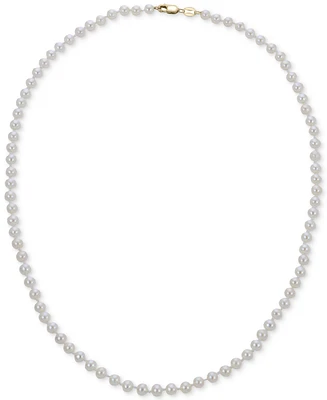 Macy's Cultured Freshwater Pearl (4-4-1/2mm) Strand Necklace 18" in 10k Yellow Gold