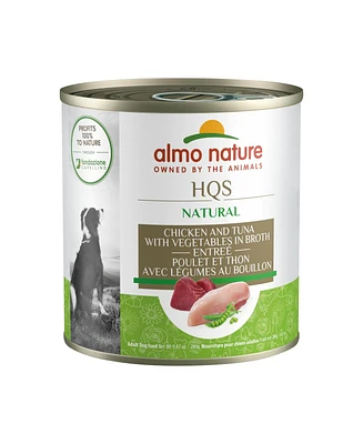 Almo Nature Hqs Natural Dog 12pk (9.87oz): Chicken & Tuna With Vegetables In Broth Entree