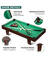 Sugift 36" Mini Tabletop Pool Table, Compact Billiards Game Set w/Accessories for Family Parties & Game Rooms