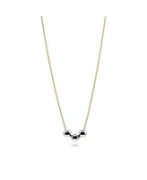 Bowood Lane Non-Tarnishing Gold Filled Dainty Chain with Three 6mm Sterling Silver Beads Necklace