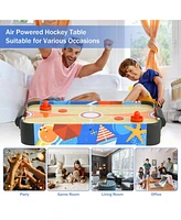 Sugift Table Top Air Hockey Table for Kids, 20in Mini Tabletop Air Hockey Game with Electric Motor Fan, 2 Pushers and 2 Air Hockey Pucks