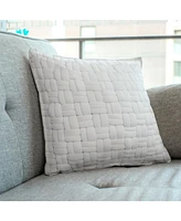 Ihi Home Caden Woven Pillow, 22"x 22", White