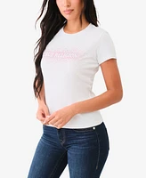 True Religion Women's Crystal Logo Crew Top