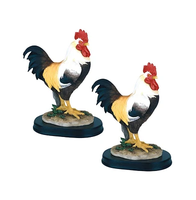 Fc Design "2-pc Gift Set" 7.5"H Rooster Figurine Statue Ornament Home Room Office Decor and Perfect Gift Ideas for Housewarming