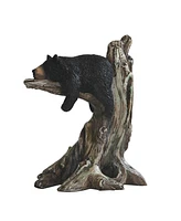 Fc Design "2-pc Gift Set" 9"H Black Bear Sleeping in Tree Figurine Statue Ornament Home Room Office Decor and Perfect Gift Ideas for Housewarming, Hol