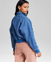 And Now This Petite Denim Bomber Jacket, Exclusively at Macy's