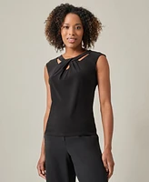 Kasper Crossover Cutout Top